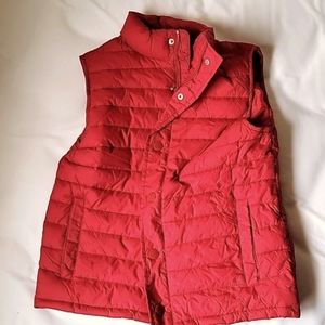EUC GYMBOREE Red Puffer Cozy Winter Vest with Full Zip and Snap Closure